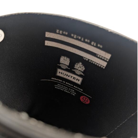 Hunter Original Kids Wellington Boots Closed Toe Waterproof Size USB1/G2 EU32 - Picture 6 of 10